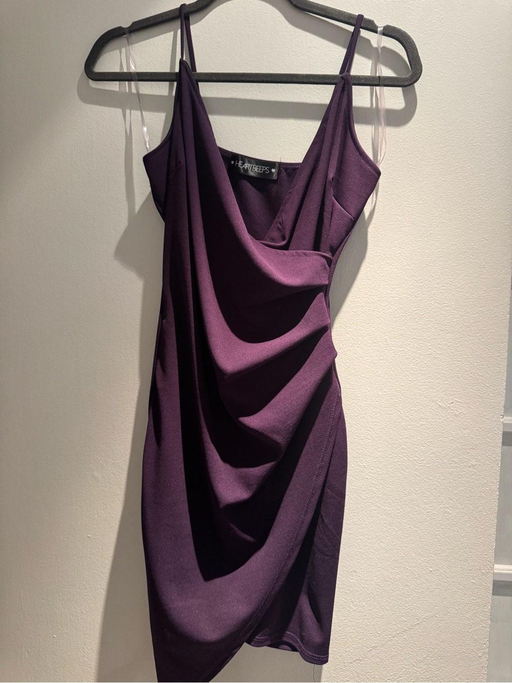 Plum Draped Slip Dress